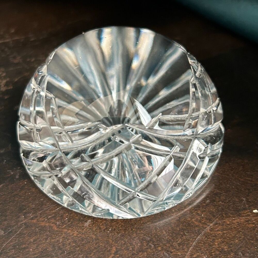LENOX Clear Cut Starburst Lead Crystal Paperweight